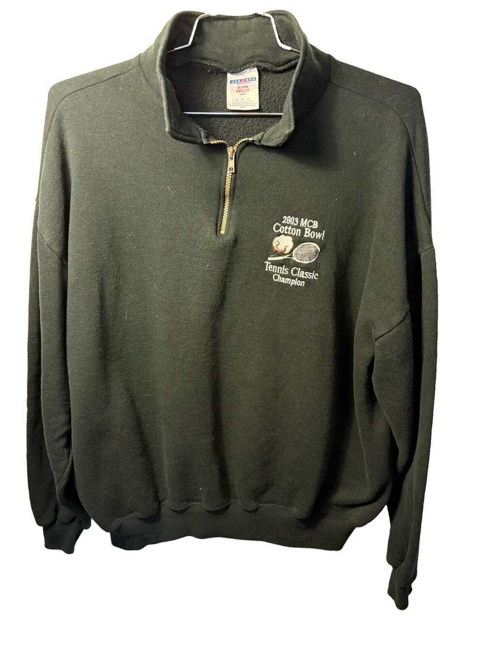 Vintage Jerzees Super Sweats 2003 MCB Cotton Bowl Tennis Classic Champion